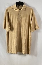 Burberry Men's Tan Polo Shirt Nova Check Placket Embroidered Logo XL