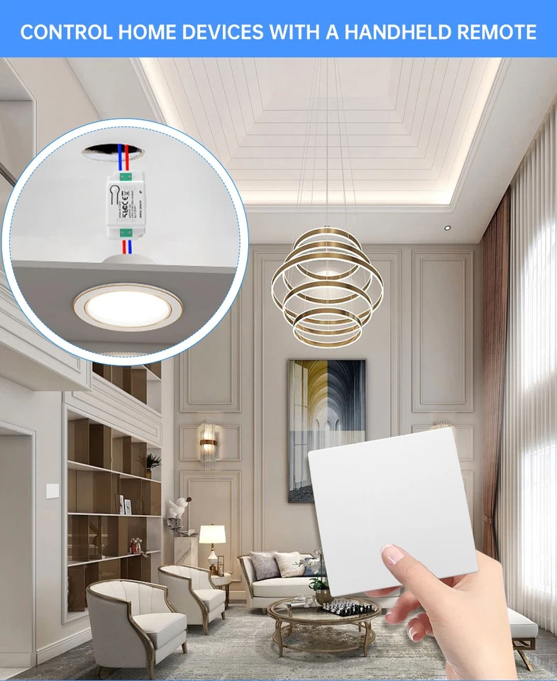 Interruttore RF Wireless Telecomando Senza Batteria 2 Tasti RF 433MHz Generatore - Immagine 2 di 3