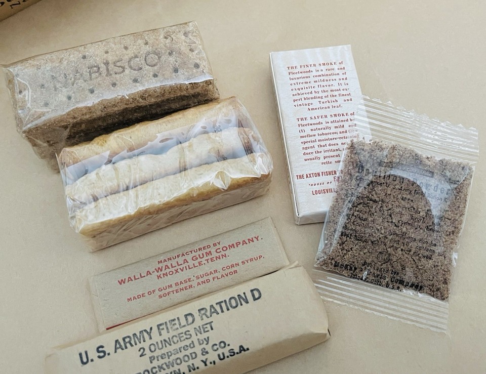 K Ration Repro WWII US Army Early War K Ration Reproduction With Edible Contents ...