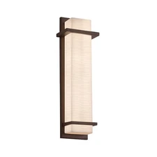 Justice Porcelina Monolith 20" Outdoor Sconce, Bronze - PNA-7614W-WAVE-DBRZ