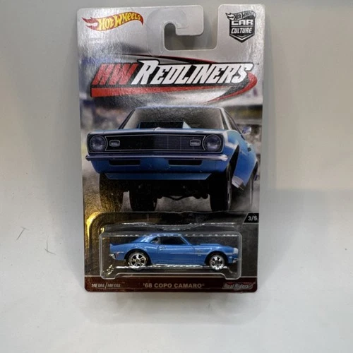 Hot Wheels Car Culture HW Redliners '68 COPO Camaro Diecast Car Blue 2016