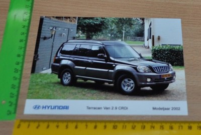 Hyundai Terracan Van 2002 Press Factory Photo Original Presse