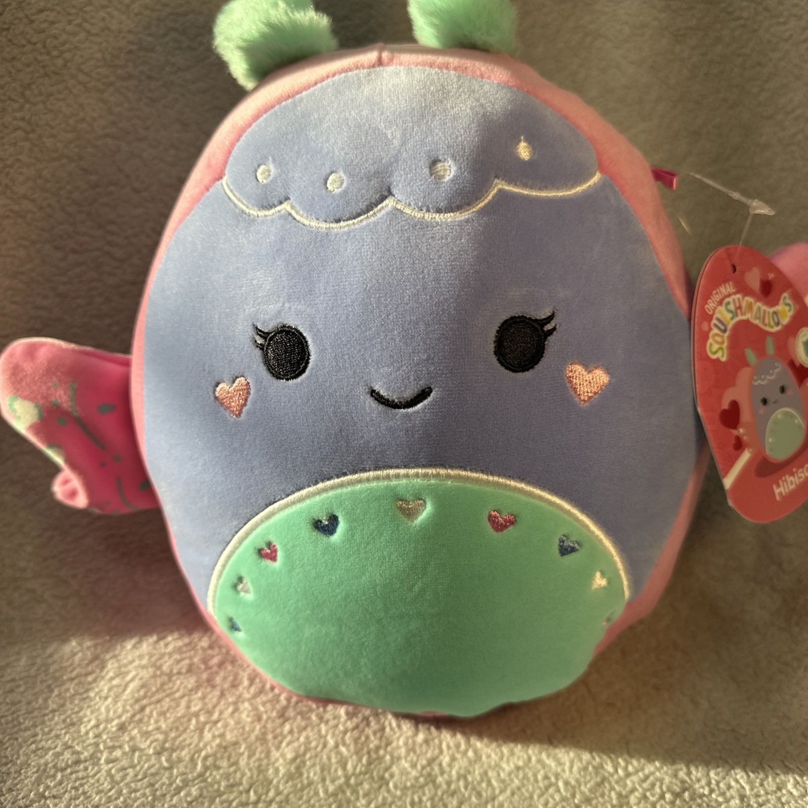 Squishmallows Hibiscus Sugar Cookie Butterfly 8” Valentine Plush
