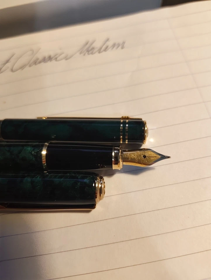 Diplomat classic fountain pen medium ballpoint set gold germany 1990s vintage - image 4 of 4