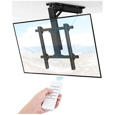 Retractable Ceiling TV Mount for Flat/Curved TVs