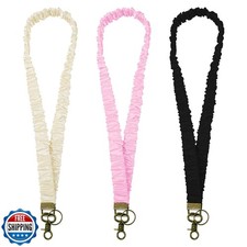 MAGITATI Stretchy Scrunchie Lanyards for ID Badges, Cute Stretchy Neck Lanyar