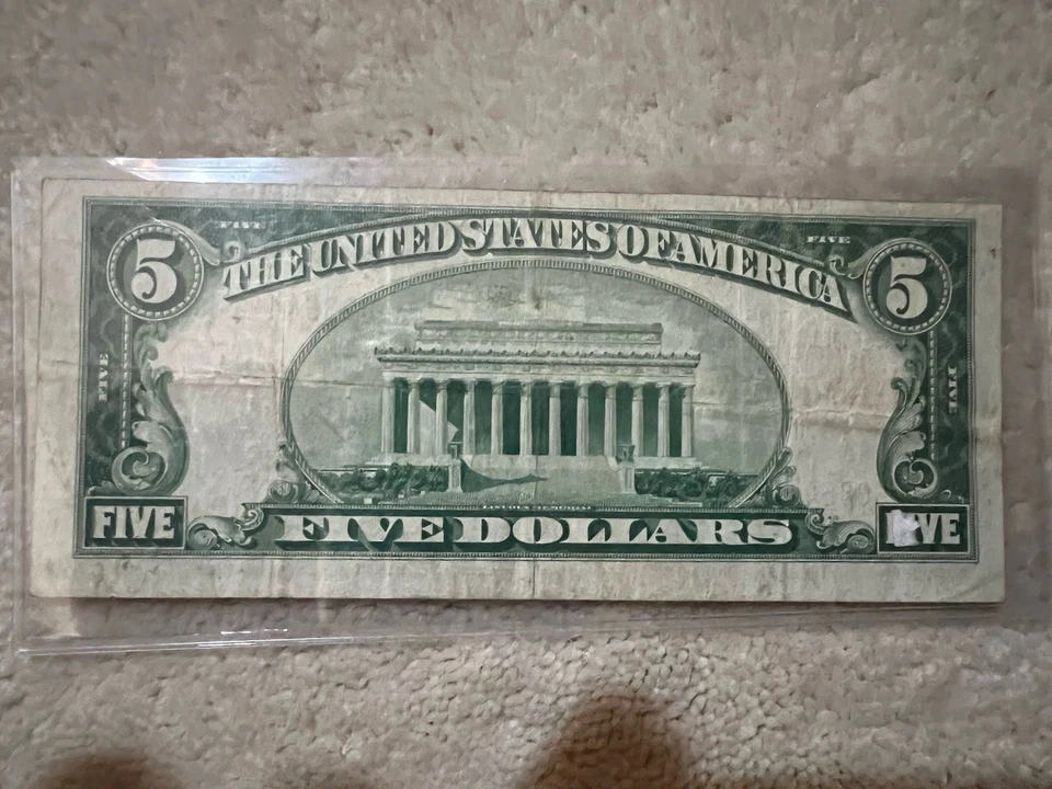 1929 (G-Chicago) $5.00 Brown Seal FRBN VF (Fr#1850-G) - Image 2 of 2