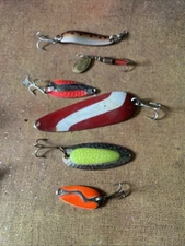 Lot Of 6: Vintage Spoons And Inline Spinner