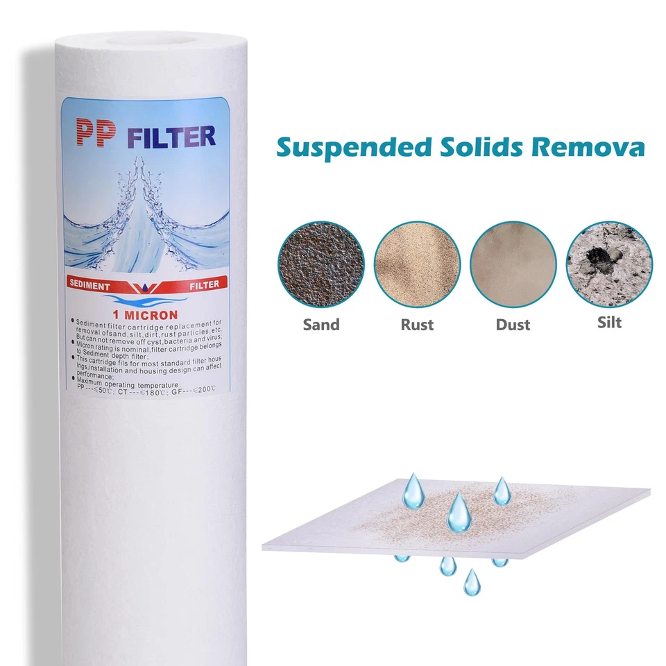 8 PCS Drinking Water Filter 5 Stage RO Replacement Set Reverse Osmosis System - Image 3 of 4