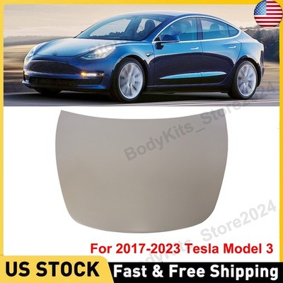 Hood Panel Aluminum For 2017 2018 2019 2020 2021 2022 2023 Tesla Model 3