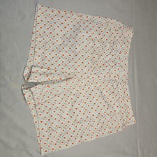 Ann Taylor Loft Shorts Size 6 White w/ Multicolor Summer Pattern Rise 6" Midi