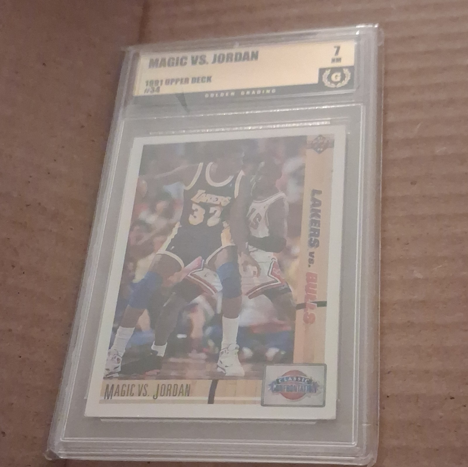 Upper Deck 1991 Magic Johnson Michael Jordan #34 Classic Confrontation Graded