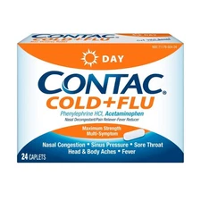 Cold & Flu Medicine, Non-Drowsy, Powerful Multi-Symptom Daytime Relief for Na...