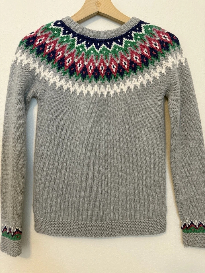 Suéter Mini Boden Emma Fair Isle Niñas 11-12 años Gris Mezcla de Lana Invierno Tejido Foto 4 de 4