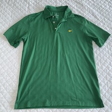 Augusta National Masters Tech Short Sleeve Golf Short Polo Green Size Medium