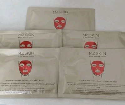 5 x NEW MZ SKIN Vitamin Infused Facial Treatment Mask RRP £125