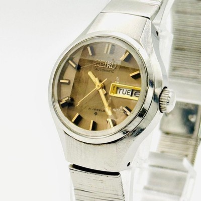SEIKO Seikomatic Lady Automatic Watch 2706-0160 Vintage Silver Stainless Steel