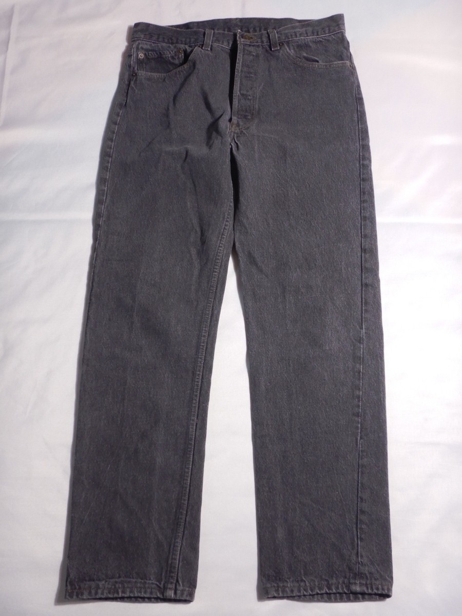 Vintage 90s Levi's Black 501 Jeans USA MADE 501-0658 Tag Size 34 X