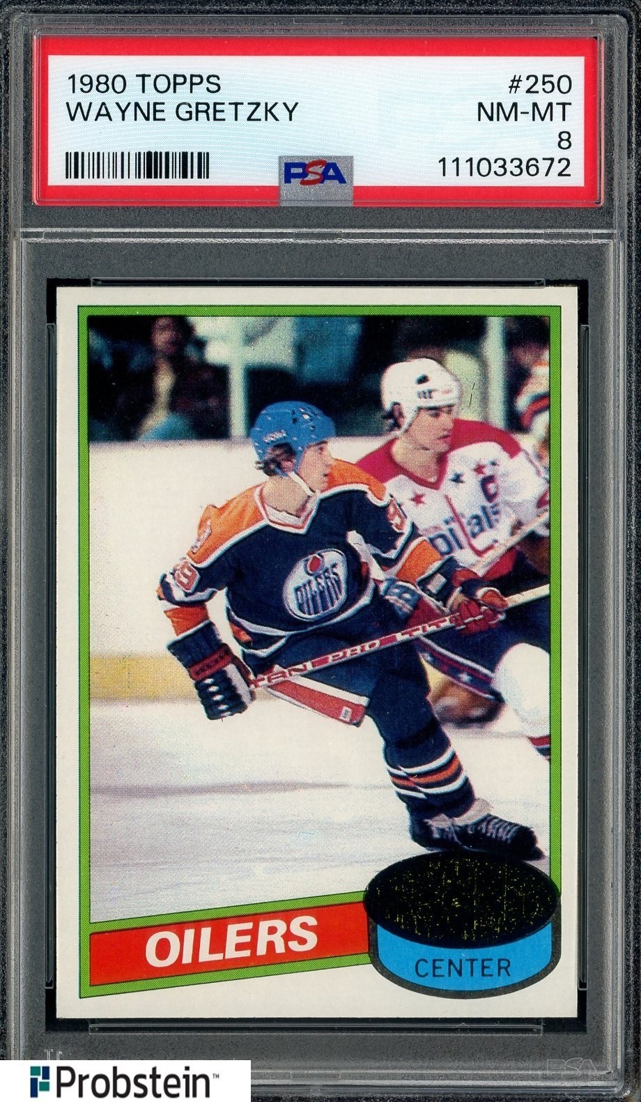 1980 Topps Hockey #250 Wayne Gretzky Oilers HOF PSA 8 NM-MT