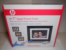 HP 7" DIGITAL PICTURE FRAME  2GB INTERNAL MEMORY  NEVER USED, NO PC REQUIRED.