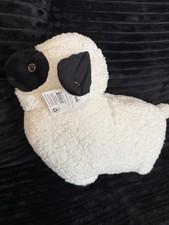Sheep Plush Stuffed Animal Medium 15 in White Black Toy. NEW