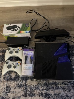 Microsoft Xbox 360 S Slim 1439 / w 250GB Kinect, 2 Controllers, HDMI, Power