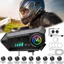 Bluetooth 5.3 HiFi Wireless Motorbike Call Headphone Motorcycle Helmet Headset.