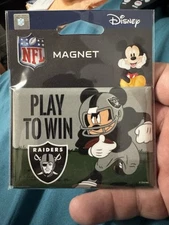 Las Vegas Raiders Mickey Mouse 2.5x3” Metal Magnet 🧲 NFL