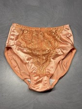 Vintage Victoria s Secret Silky Second Skin Satin Panty Peach Size S New