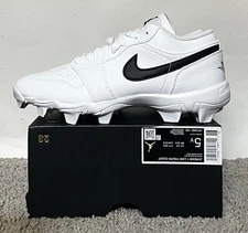 Size 5Y- Nike Air Jordan 1 Low (GS) White Baseball Cleats HF6885-100