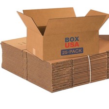 Shipping Boxes 18 1/2L x 12 1/2W x 7H, 25-Pack Medium Corrugated Cardboard Bo...