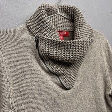 Guess Sweater Womens Small Cowl Neck Zip Collar 90s