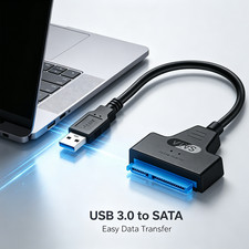 2.5" SATA to USB 3.0 Cable Adapter for 2.5 Inch HDD SSD Laptop Hard Drive Type-C