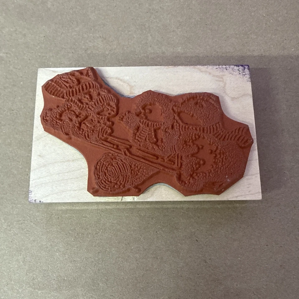 Sello de goma negro Penny. Sello raro. Sello de animales de invierno. Sello Forest Friends Foto 4 de 4