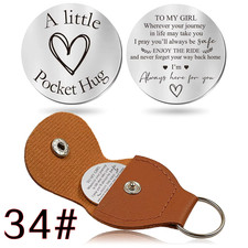 To My Girl Keychain Pocket Hug Keepsake Gift for Daughter Birthday Reminder
