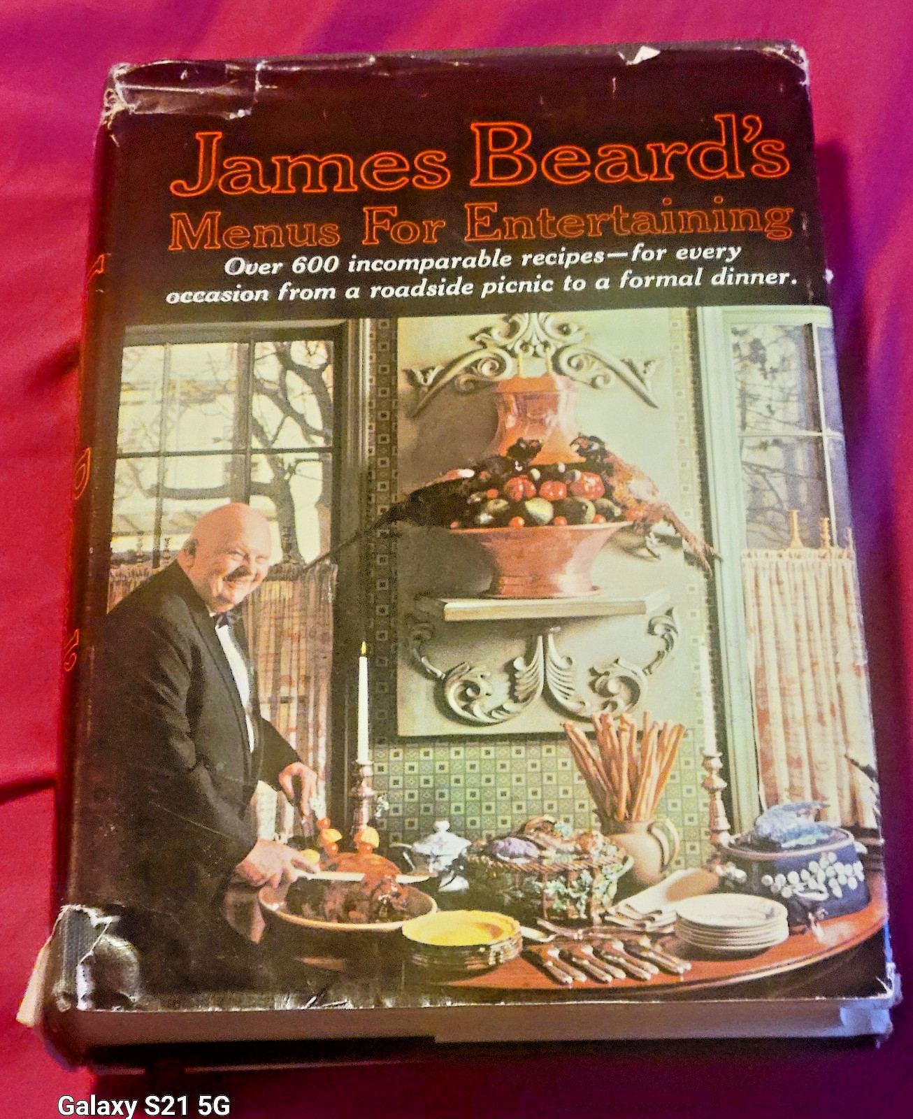 James Beard Menus for Entertaining 1965 BCE Hardcover Dust Jacket Inscribed 1972