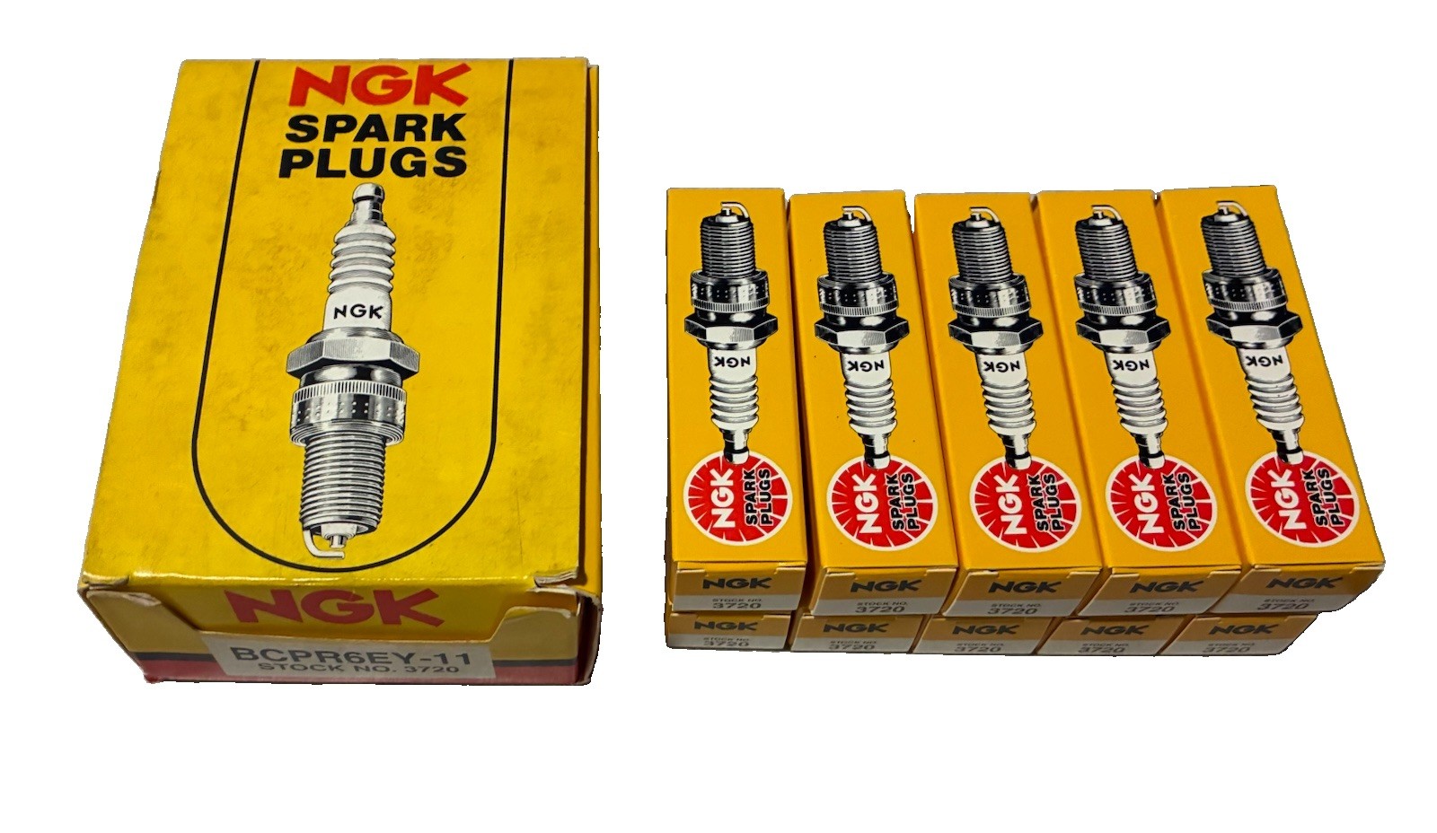 NEW 10 Pack NGK COPPER SPARK PLUGS Set Lot Bundle BCPR6EY-11    3720 NOS