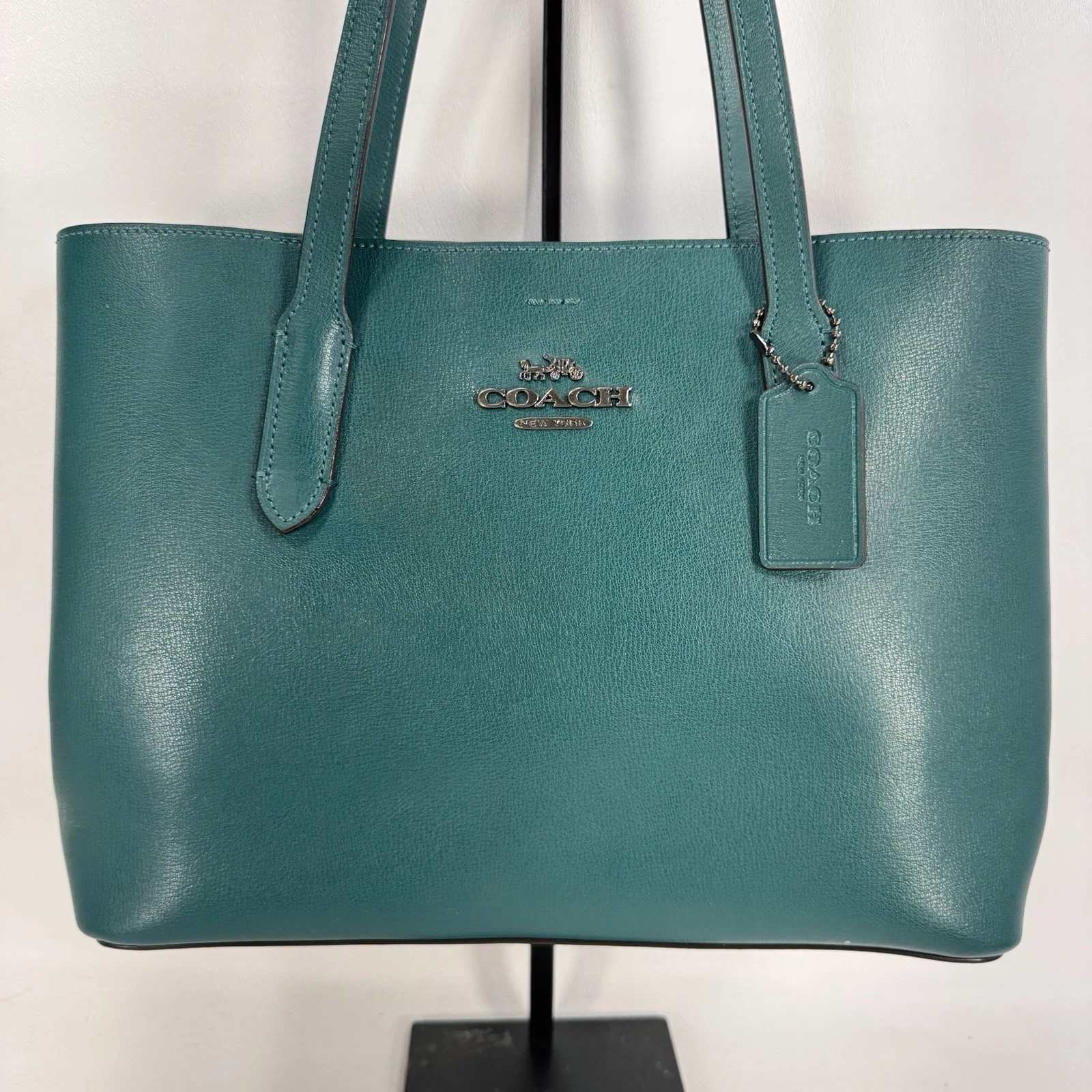 Coach Avenue Borsa da Trasporto in Teal F48734 Senza Cinghia Staccabile Lunga