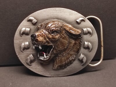 Buckle/Gürtelschnalle Lion / Berglöwe, Vintage von 1992, Siskiyou/Bergamot