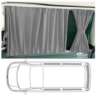 Maß Gardinen FüR VW T5 T6 T6.1 Transporter Lang Mit Heckklappe (718) In Grau
