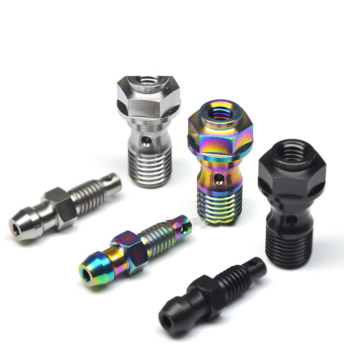 Nero Frizione Titanio Cilindro Slave Banjo Ricambio Bulloni Per - Foto 11