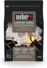 Weber Firelighters (22 Pieces), for Igniting Charcoal & Briquettes, Easy Handlin