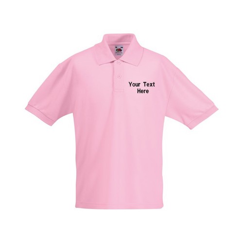 Personalised Embroidered Kids 65/35 Piqué Short Sleeve Polo Sports Events School - Picture 10 of 17