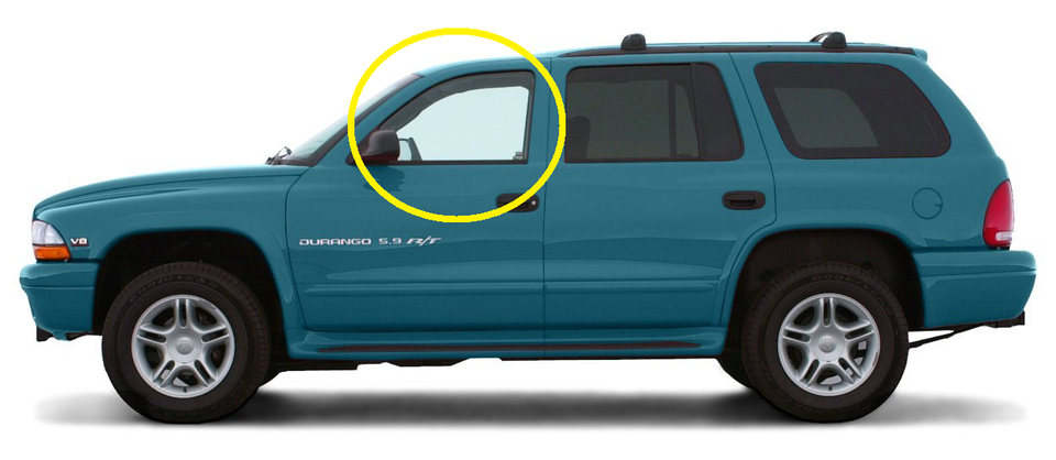 Right Front Passenger Door Window Glass For 1998-2003 Dodge Ram Van 1500/2500/3500