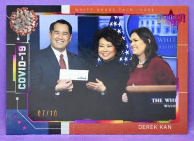 Decision 2020 RAINBOW FOIL C0VID-19 W.H. Task Force Derek Kan #COV-34 #'d 07/10