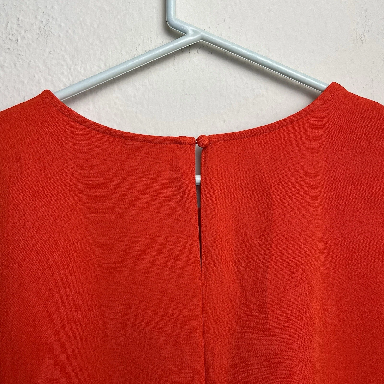 VETEMENTS Worthington Vestito Donna XXL Arancione Manica Corta Asimmetrico Abito Alto Basso