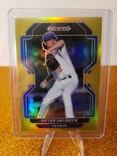 2022 Prizm Draft Picks Baseball Base GOLD #PDP164 Peter Heubeck /10 Dodgers
