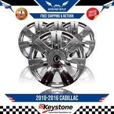 New 4 18" Full Wheel Skins Hub Caps & Center Rim Covers For 2010-2016 Cadillac