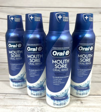 Oral-B Mouth Sore Oral Rinse Soothing Mint 8oz 4 Pack 3/26