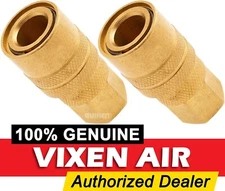 1/4" NPT FEMALE BRASS QUICK CONNECT COUPLER F/AIR HOSE/COMPRESSOR 2PK VXP14QCF-2